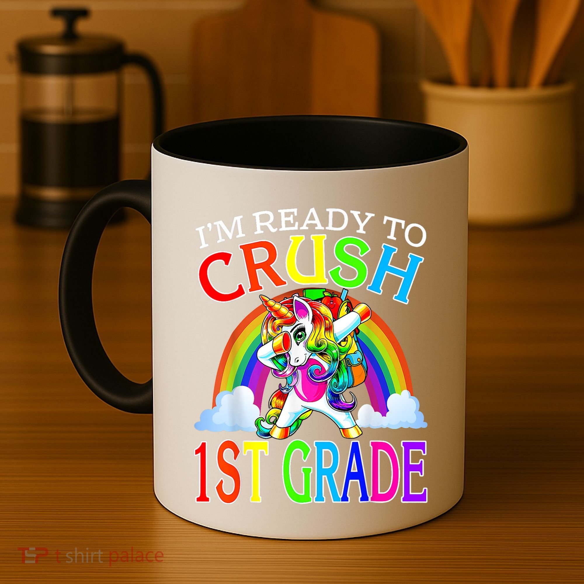 Im Ready To Crush 1st Grade Dabbing Unicorn Back To School Coffee Mug