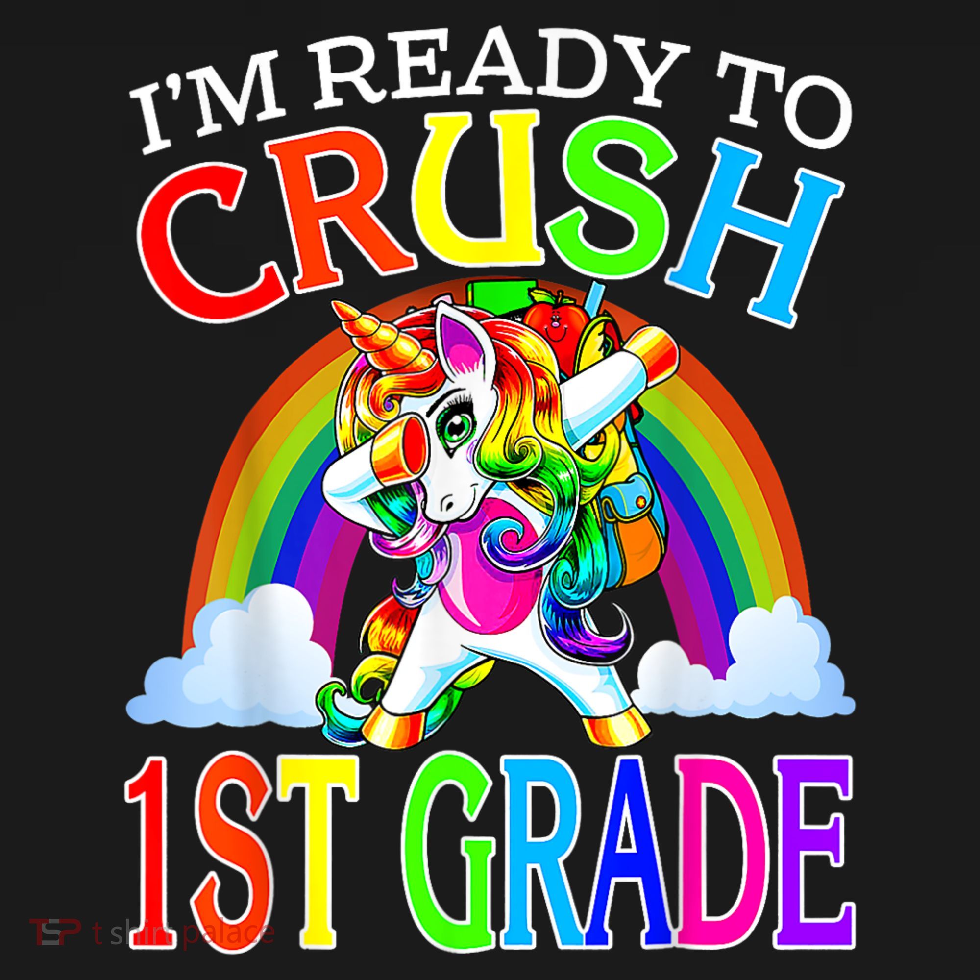 Im Ready To Crush 1st Grade Dabbing Unicorn Back To School Women's Hoodie