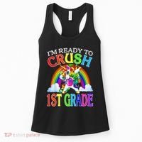 Im Ready To Crush 1st Grade Dabbing Unicorn Back To School Women's Tank Top thumb 0