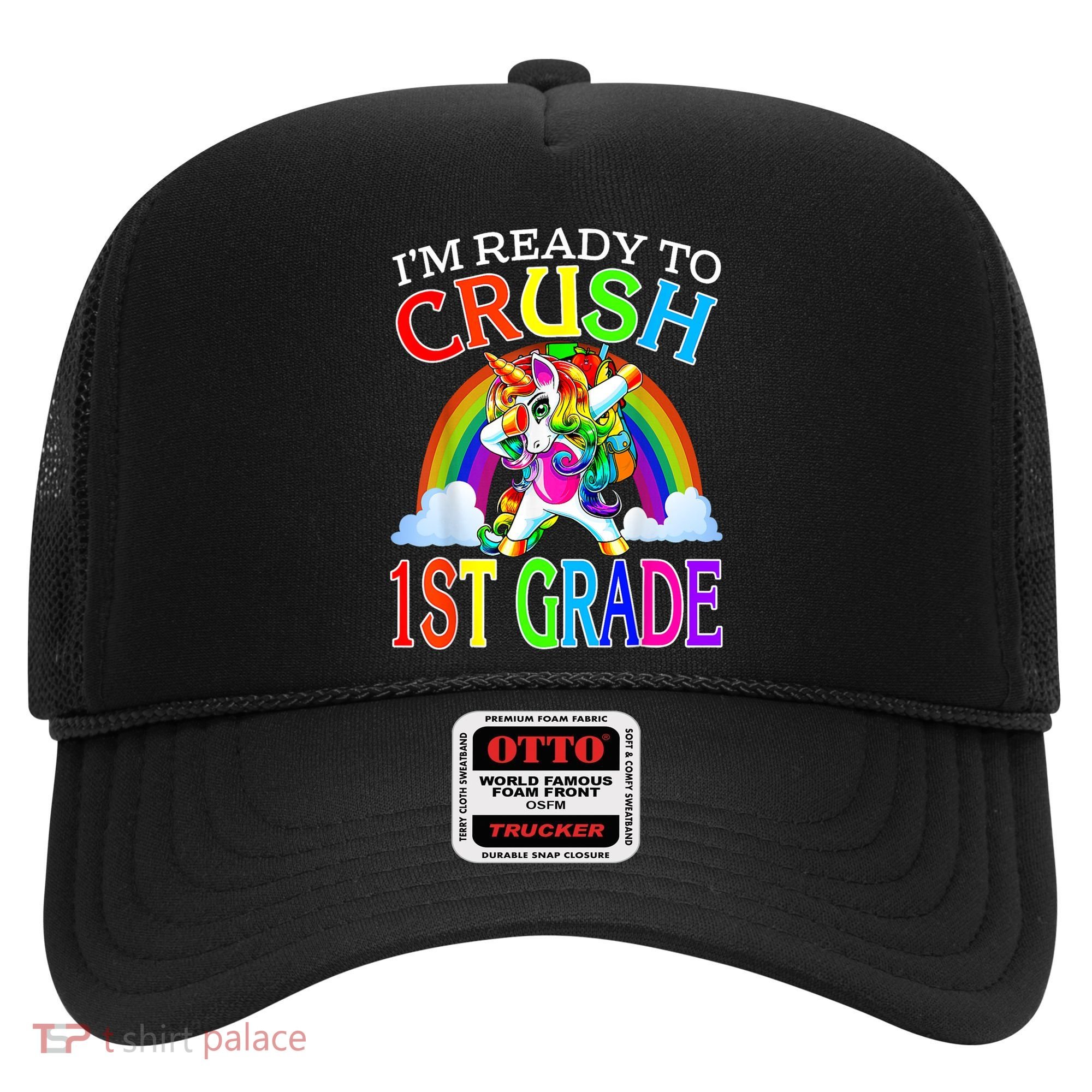 Im Ready To Crush 1st Grade Dabbing Unicorn Back To School Hat