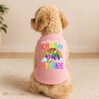 Im Ready To Crush 1st Grade Dabbing Unicorn Back To School Doggie Tank thumb 2