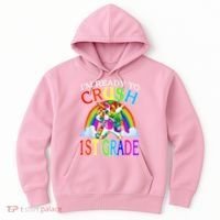 Im Ready To Crush 1st Grade Dabbing Unicorn Back To School Hoodie thumb 0