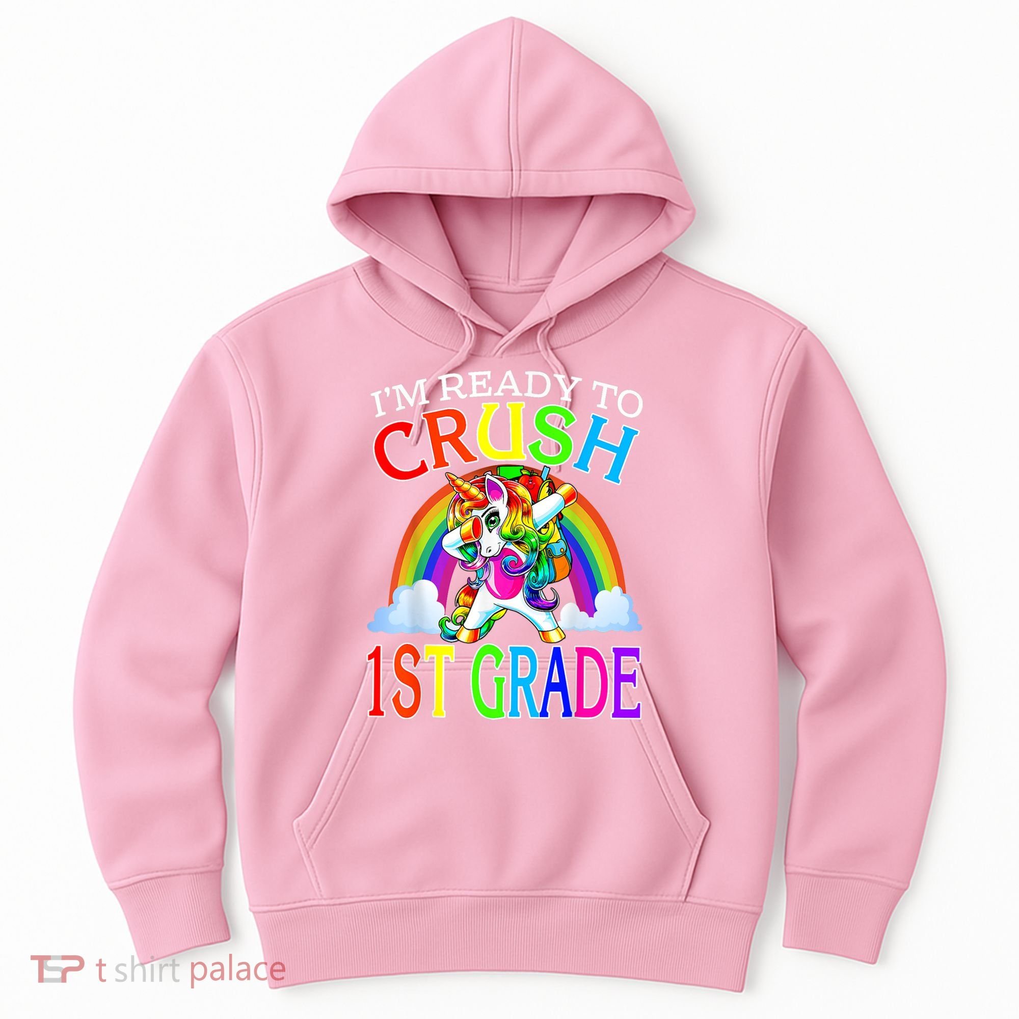 Im Ready To Crush 1st Grade Dabbing Unicorn Back To School Hoodie