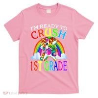 Im Ready To Crush 1st Grade Dabbing Unicorn Back To School T-Shirt thumb 0