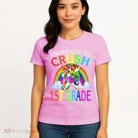 Im Ready To Crush 1st Grade Dabbing Unicorn Back To School Women's T-Shirt thumb 4