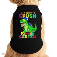 I'm Ready To Crush Kindergarten Back To School Dinosaur Tee Doggie Tank thumb 0