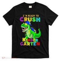 I'm Ready To Crush Kindergarten Back To School Dinosaur Tee T-Shirt thumb 0