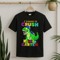 I'm Ready To Crush Kindergarten Back To School Dinosaur Tee T-Shirt thumb 2