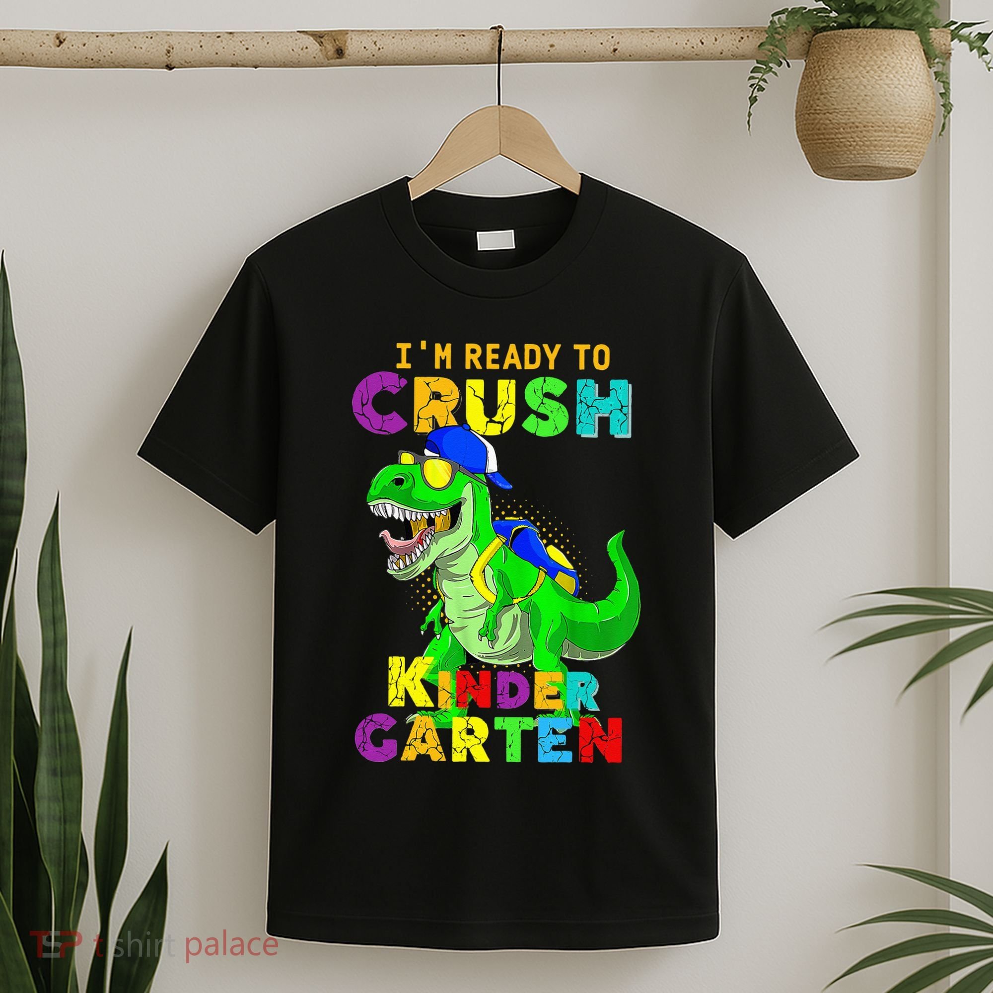 I'm Ready To Crush Kindergarten Back To School Dinosaur Tee T-Shirt