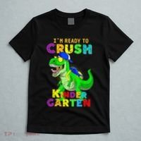 I'm Ready To Crush Kindergarten Back To School Dinosaur Tee T-Shirt thumb 5