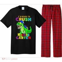 I'm Ready To Crush Kindergarten Back To School Dinosaur Tee Pajama Set thumb 0