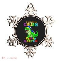 I'm Ready To Crush Kindergarten Back To School Dinosaur Tee Ornament thumb 0