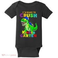 I'm Ready To Crush Kindergarten Back To School Dinosaur Tee Baby Bodysuit thumb 0