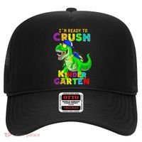 I'm Ready To Crush Kindergarten Back To School Dinosaur Tee Hat thumb 0