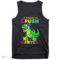 I'm Ready To Crush Kindergarten Back To School Dinosaur Tee Tank Top thumb 0