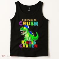 I'm Ready To Crush Kindergarten Back To School Dinosaur Tee Tank Top thumb 2