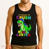 I'm Ready To Crush Kindergarten Back To School Dinosaur Tee Tank Top thumb 3