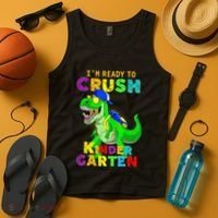 I'm Ready To Crush Kindergarten Back To School Dinosaur Tee Tank Top thumb 4