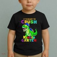 I'm Ready To Crush Kindergarten Back To School Dinosaur Tee Toddler T-Shirt thumb 2