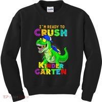 I'm Ready To Crush Kindergarten Back To School Dinosaur Tee Kids Sweatshirt thumb 0