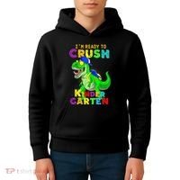I'm Ready To Crush Kindergarten Back To School Dinosaur Tee Kids Hoodie thumb 4