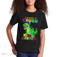 I'm Ready To Crush Kindergarten Back To School Dinosaur Tee Kids T-Shirt thumb 2