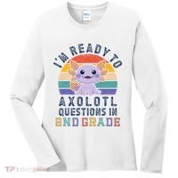IM Ready To Axolotl Questions In 2nd Grade Back To School Women's Long Sleeve Shirt thumb 0