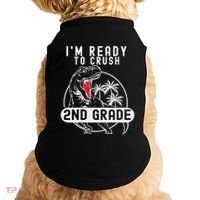 Im Ready To Crush 2nd Grade Dinosaur T Rex Back To School Doggie Tank thumb 0