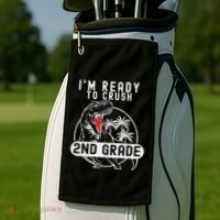 Im Ready To Crush 2nd Grade Dinosaur T Rex Back To School Golf Towel thumb 2