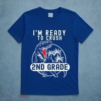 Im Ready To Crush 2nd Grade Dinosaur T Rex Back To School T-Shirt thumb 5