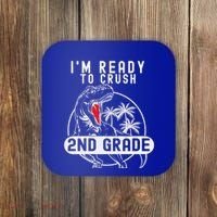 Im Ready To Crush 2nd Grade Dinosaur T Rex Back To School Coaster thumb 0