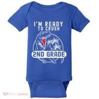 Im Ready To Crush 2nd Grade Dinosaur T Rex Back To School Baby Bodysuit thumb 0