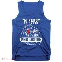 Im Ready To Crush 2nd Grade Dinosaur T Rex Back To School Tank Top thumb 0