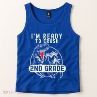 Im Ready To Crush 2nd Grade Dinosaur T Rex Back To School Tank Top thumb 2