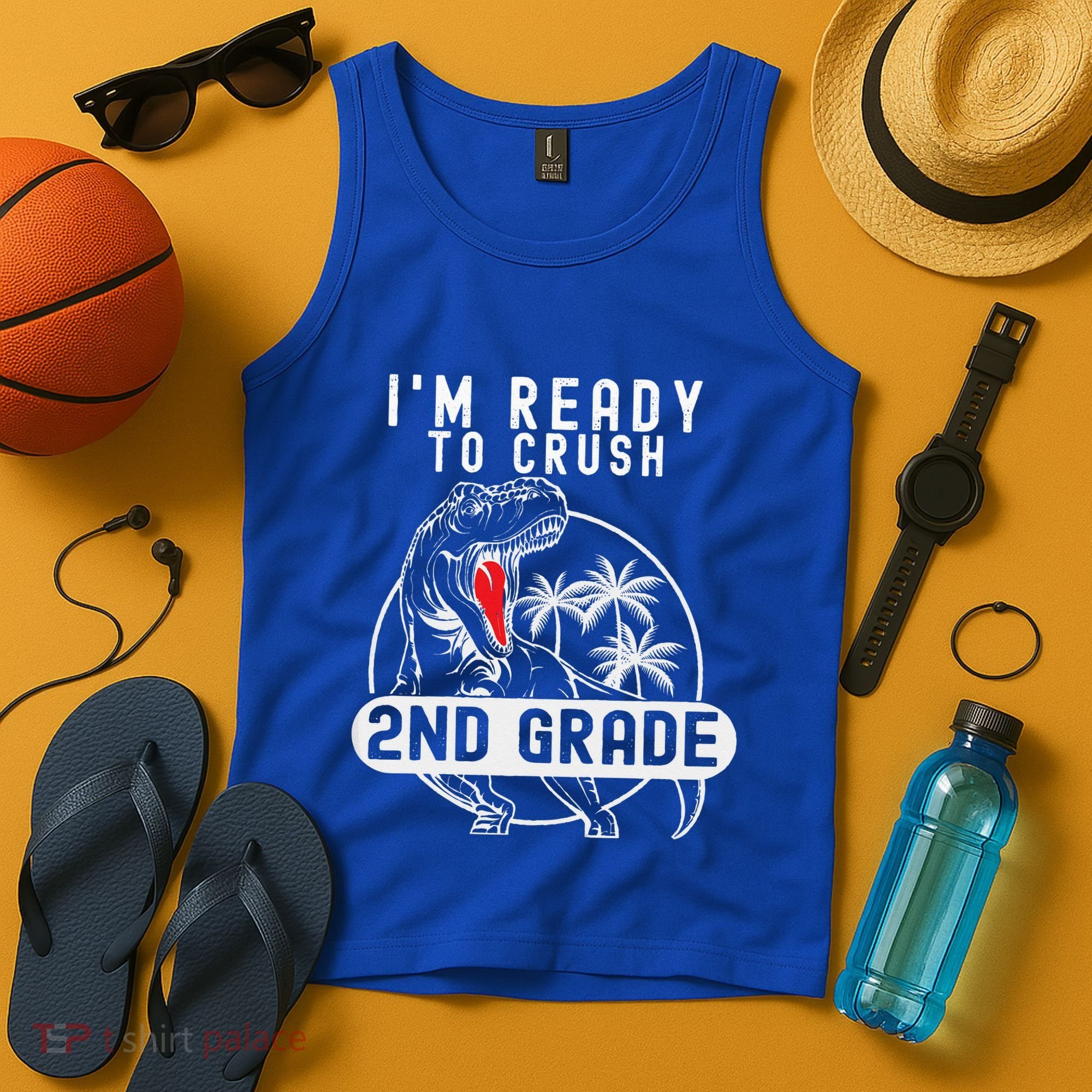 Im Ready To Crush 2nd Grade Dinosaur T Rex Back To School Tank Top