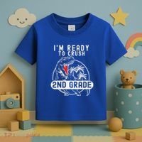 Im Ready To Crush 2nd Grade Dinosaur T Rex Back To School Toddler T-Shirt thumb 3