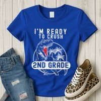 Im Ready To Crush 2nd Grade Dinosaur T Rex Back To School Women's T-Shirt thumb 3