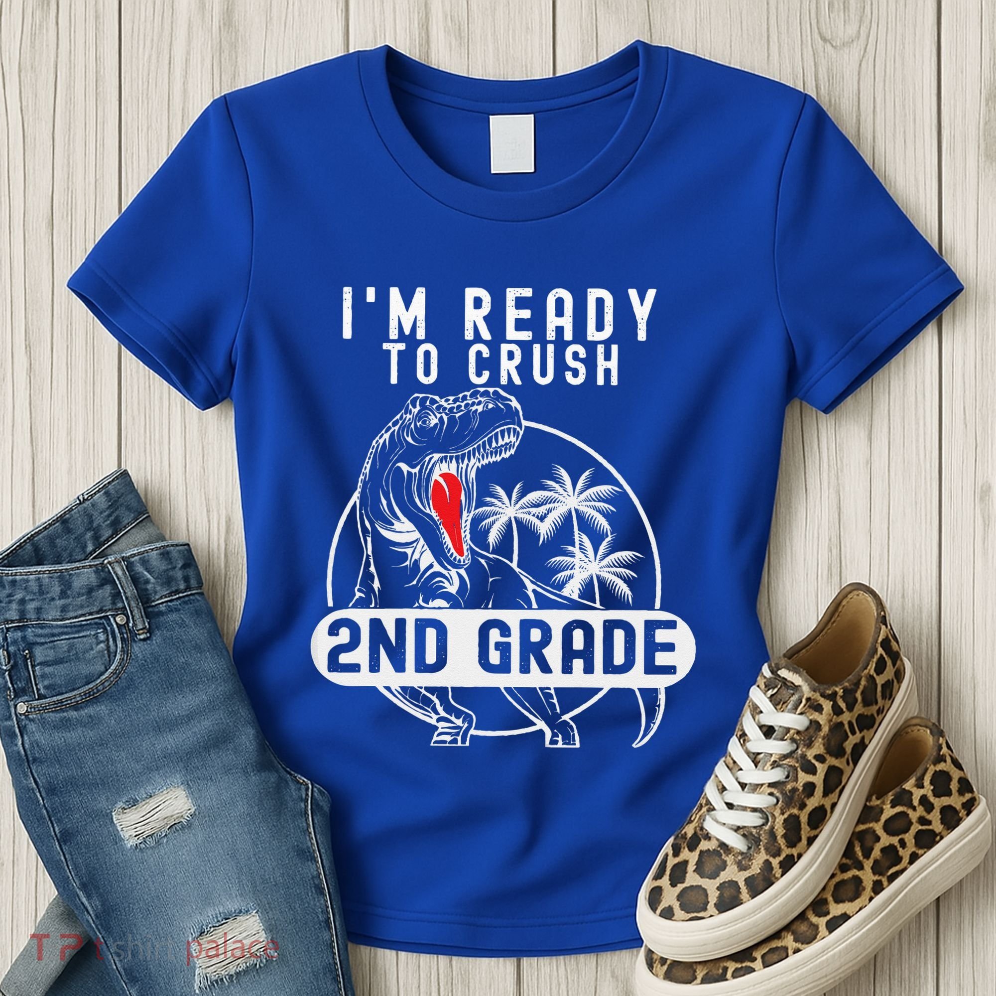Im Ready To Crush 2nd Grade Dinosaur T Rex Back To School Women's T-Shirt