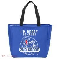 Im Ready To Crush 2nd Grade Dinosaur T Rex Back To School Tote Bag thumb 0