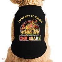 Im Ready To Crush 2nd Grade Dinosaur T Rex Back To School Gift Doggie Tank thumb 0