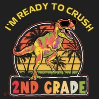 Im Ready To Crush 2nd Grade Dinosaur T Rex Back To School Gift Beanie thumb 2