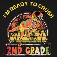 Im Ready To Crush 2nd Grade Dinosaur T Rex Back To School Gift Women's Hoodie thumb 2