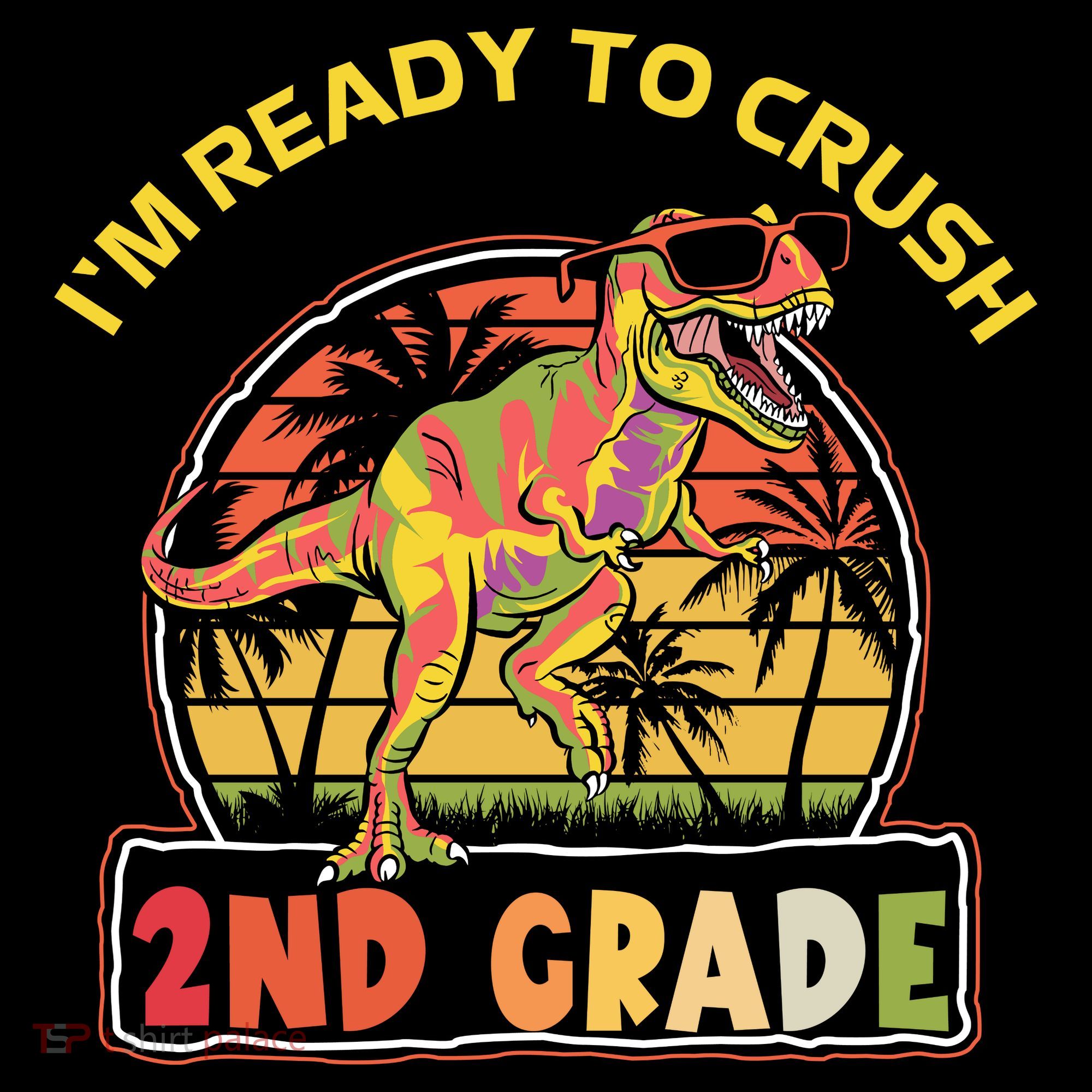 Im Ready To Crush 2nd Grade Dinosaur T Rex Back To School Gift Women's Hoodie