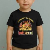 Im Ready To Crush 2nd Grade Dinosaur T Rex Back To School Gift Toddler T-Shirt thumb 2