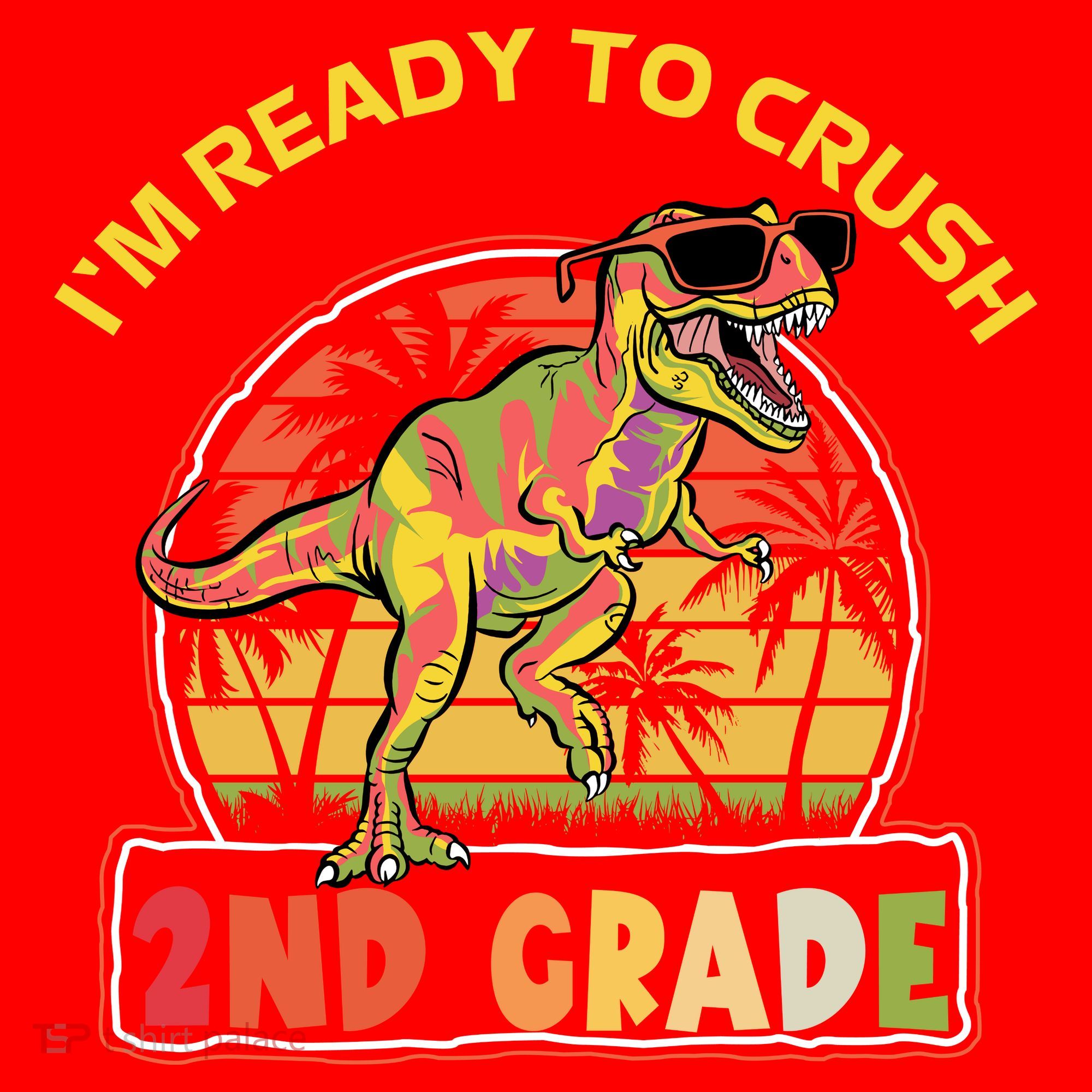 Im Ready To Crush 2nd Grade Dinosaur T Rex Back To School Gift Santa Hat