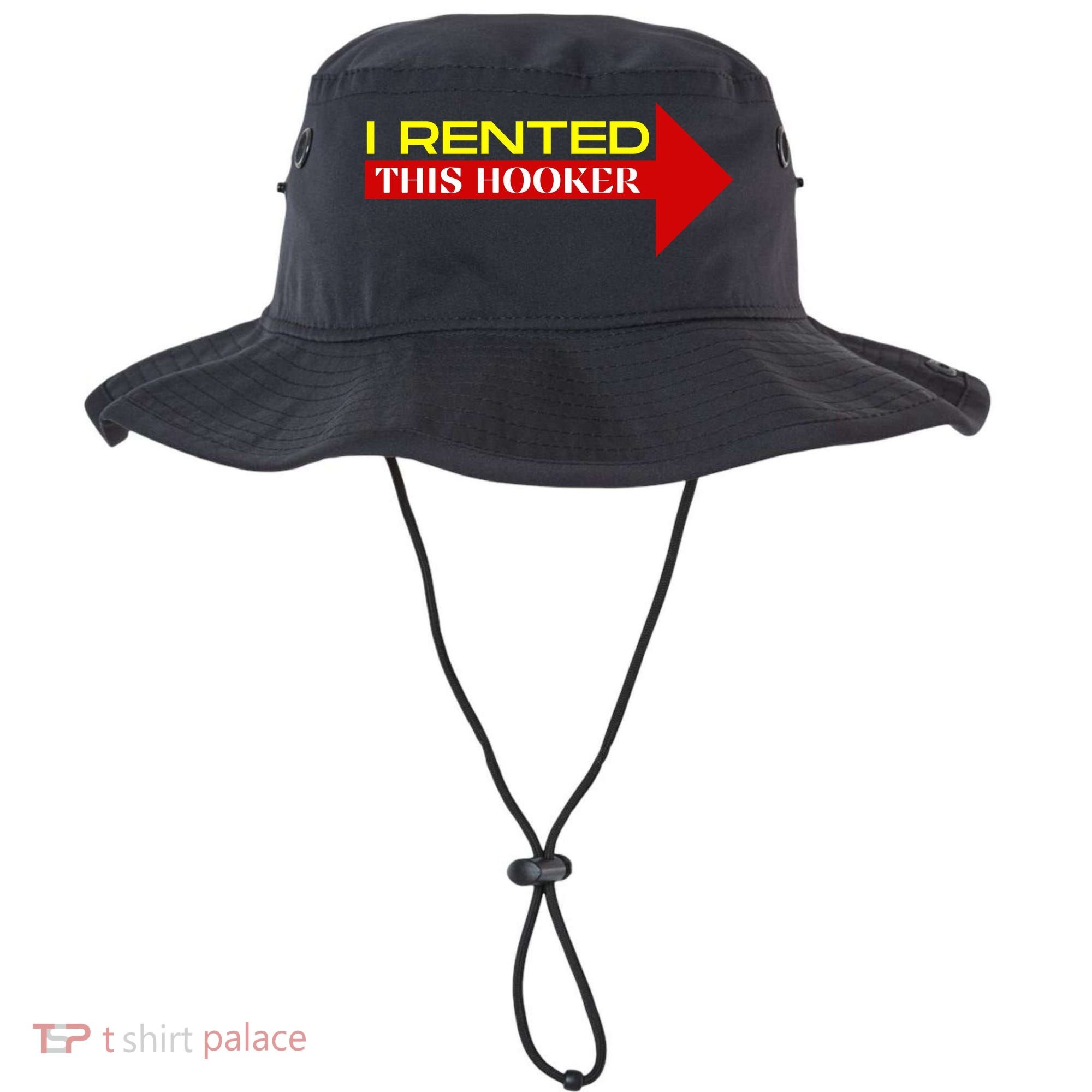 I Rented This Hooker Funny Offensive Saying Bucket Hat