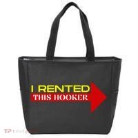 I Rented This Hooker Funny Offensive Saying Tote Bag thumb 0