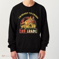 Im Ready To Crush 3rd Grade Dinosaur T Rex Back To School Gift Women's Sweatshirt thumb 0