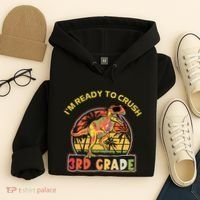 Im Ready To Crush 3rd Grade Dinosaur T Rex Back To School Gift Hoodie thumb 4