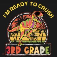 Im Ready To Crush 3rd Grade Dinosaur T Rex Back To School Gift Women's Hoodie thumb 2